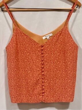 Madewell Floral Button Front Cami Tank Top Size 4